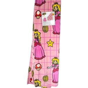 Super Mario Pink Princess Peach Twin Blanket